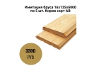 Имитация бруса 16х135х6000 по 5 шт. Киров сорт АВ